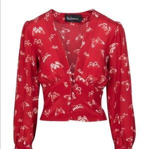 Realisationpar The kaia red butterfly top